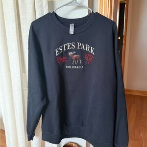 Brand New Black Estes Park Colorado Crewneck